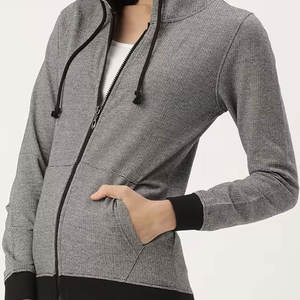 Professionnel femmes mode porter fermeture éclair sweats à capuche nouveau Design confortable coupe hiver porter des vêtements femmes fermeture éclair sweats à capuche - Product Image 2