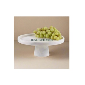 แท่นวางเค้กหินอ่อนสีขาวใสอุปกรณ์สำหรับตกแต่งเค้กอุปกรณ์ทำขนมอบและช็อคโกแลต - Product Image 1