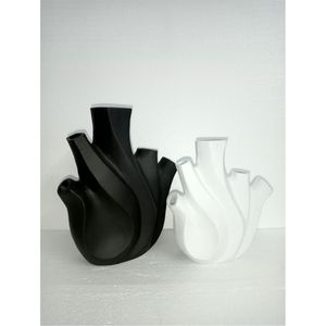 Modern Matte Black Metal Flower <b>Vase</b> Large Nordic Style Decorative <b>Floor</b> <b>Vase</b> for Home Decor Industrial Wedding Centerpiece <b>Vase</b> - Product Image 3