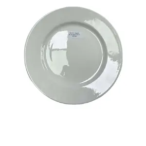 陶瓷餐盘，白色，W 28.0 x H 2.7，MC-D11，批发陶瓷餐盘散装，越南制造