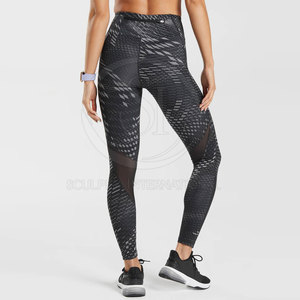 กางเกงโยคะผู้หญิงคุณภาพสูง เอวยางยืด พิมพ์ลายได้ ปรับแต่งสีและโลโก้ได้ ระบายอากาศ แห้งเร็ว ผลิตจากผ้าสแปนเด็กซ์/โพลีเอสเตอร์ - Product Image 2