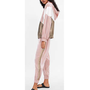 Chándal de algodón con cremallera para mujer, conjunto de dos piezas deportivo corto para gimnasio y trotar, chándales con logotipo personalizado, venta al por mayor - Product Image 1