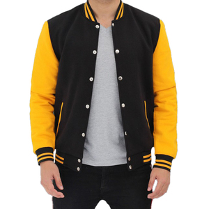 Veste en cuir décontractée pour hommes Logo personnalisé Designer Vente en gros Blanc Pure Plus Size Streetwear Design de mode Vestes universitaires pour hommes - Product Image 5