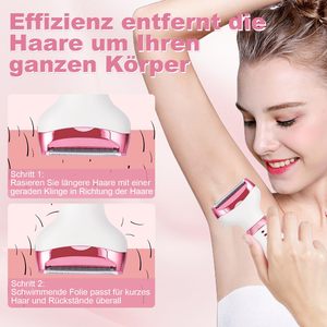 Depiladora Eléctrica 5 en 1 para Mujer, Depiladora Corporal sin Dolor, Incluye Depilación de Bikini, Axilas, Piernas, Cejas, Nariz, USB, IPX7 - Product Image 5