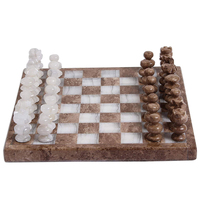 Juego de Ajedrez de Mármol Ónix 100% Natural de Alta Calidad, Hecho a Mano, Decorativo, Diseño Personalizable, Servicios OEM, Juego Interior para Niños