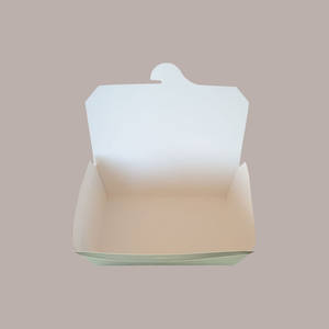 60 Pcs Medium Cream Disposable <b>Lunch</b> <b>Box</b> 180x120H50 for Takeaway Food - Product Image 2