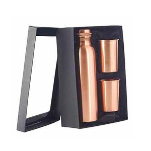 Botella de cobre antimicrobiana | Agua potable segura | Accesorio DE SALUD elegante con bolsa de lona - Product Image 5