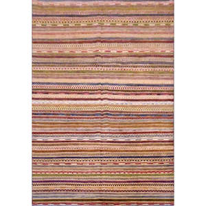 Alfombra de Peshawar y Khotan anudada a mano, única en su tipo, de 9'7 x 6'7, Pes_Kho_345 - Product Image 1