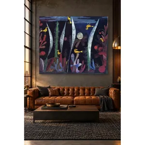 Fida Paul Klee Paysage nocturne avec oiseaux jaunes Impression sur toile - Product Image 3