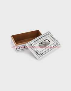 Best Quality Bone Inlay Boxes with <b>Wooden</b> Lid <b>Resin</b> Tissue Holder <b>for</b> Kitchen & Bathroom <b>Table</b> Use Model Pattern - Product Image 3