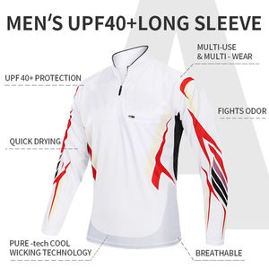 Camiseta de Pesca de Manga Larga, Talla Grande, Transpirable, de Secado Rápido, con Protección UV, Personalizada con Impresión por Sublimación, Jersey de Pesca para Hombre - Product Image 5