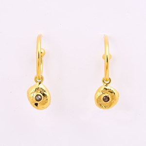 Pendientes de Botón de Lujo con Diamantes Naturales Redondos de Corte Brillante, Plata 925 Hecha a Mano, Chapados en Oro de 18K, Joyería de Moda - Product Image 2