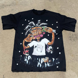 Top Trending Summer Men's T-Shirt Basic Crew Neck Manga corta Color sólido Serigrafía Custom Wholesale Basic Crew Neck T-Shirt - Product Image 4