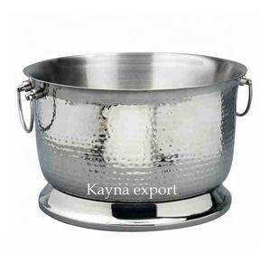 Wholesale Price Stainless Steel Mirror Polished Hammered champagne Big <b>Bucket</b> Clubs and Party Wine and <b>Beer</b> Chiller Big <b>Bucket</b> - Product Image 2