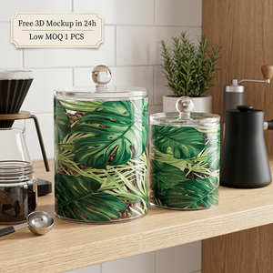 Recipiente de Almacenamiento Transparente con Tapa de Perilla, Impresión UV 4K Personalizada de Fábrica, Organizador Acrílico Transparente para Cocina, <span class=keywords><strong>Baño</strong></span> y Hogar - Product Image 2