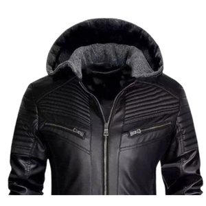 Veste d'hiver en peau de mouton véritable pour homme, OEM, haute qualité, coupe-vent élégant, col montant, logo sur le devant - Product Image 3