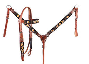 Headstall americano occidental con herrajes de latón con marca personalizada Headstall de cuero occidental bienvenido para caballo - Product Image 3