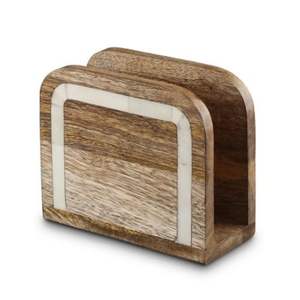 <b>Wooden</b> Handmade Round Tissue Holder <b>with</b> Acacia Wood <b>Lid</b> Napkin Organizer Container Tissue <b>Box</b> Home and Kitchen Napkin Rings - Product Image 6