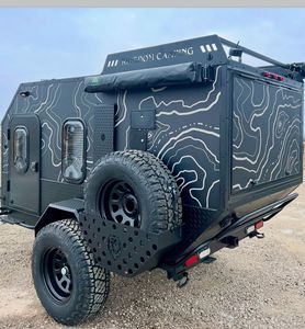 Mini Remolque de Campamento Ligero en Forma de Lágrima, Construcción de Acero, Compatible con 4x4, Espacio para Dormir de 2 a 4 Personas - Product Image 4