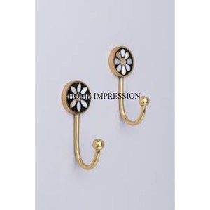 Crochets de suspension modernes en aluminium de luxe plaqué or de haute qualité, couleur argentée, brillants et polis, avec des fleurs de rose - Product Image 3