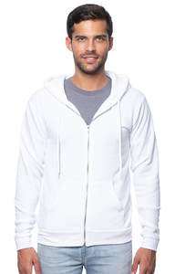 Personalizado Global Slim Hooded Fleece Hombre con blanco Bella + Canvas 3719 Hoodies Diseña tu propia sudadera personalizada - Product Image 2