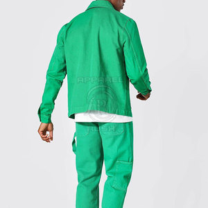 Veste en jean uni d'hiver 100% coton respirant et extensible pour hommes, bleu grande taille - Product Image 2