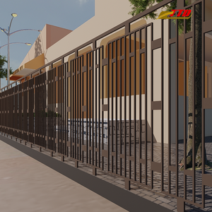 Opciones de Vallas de Acero Elegantes, Postes Resistentes, Alta Seguridad, Diseño Ecológico y Duradero, 7 Pies de Altura, Uso Residencial, Modelado 3D - Product Image 5