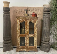 Vitrine en verre en bois Vintage Antique classique du milieu du siècle de luxe pour la maison meubles décoratifs salle à manger bureau salon