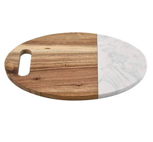 Tabla de cortar de madera y mármol, forma de huevo personalizada con orificio para colgar, tabla de cortar rectangular, tabla de cortar para servir charcutería - Product Image 1
