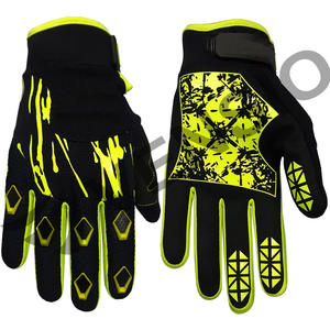 Guantes de carreras de cuero de dedo completo de alta calidad unisex transpirables a prueba de viento con patrón impreso para deportes de Motocross y ciclismo - Product Image 5