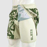 Blaze Fight Wear Vente en gros Short MMA léger personnalisé BJJ Fight Wear Four Way Stretch No Gi Training Short avec taille moyenne