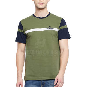 Camisetas informales de media manga para hombre más vendidas de alta calidad con logotipo personalizable, diseño sólido y manga corta - Product Image 1