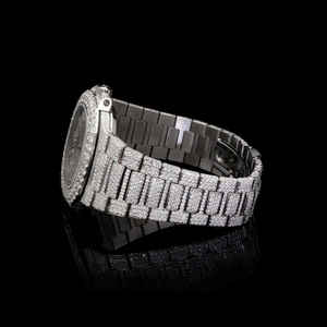 Nouvelle montre de diamant Moissanite de clarté VVS à la mode de haute qualité conception du fabricant indien de luxe en acier inoxydable pour les entreprises - Product Image 4