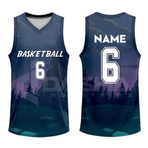 เสื้อบาสเก็ตบอล OEM แบบเปล่ารุ่นล่าสุด สำหรับพิมพ์ลายแบบ Sublimation ไซส์ใหญ่พิเศษ ออกแบบโลโก้เองได้ แบบกลับด้านได้ ขายส่งจำนวนมาก - Product Image 1