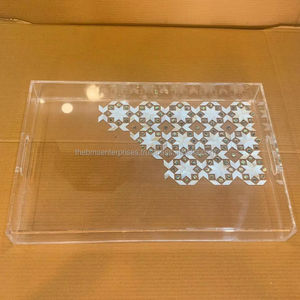 2025 Ramadan et Eid Mubarak Nouveau cadeau de plateau en acrylique avec nacre gravée et coquille d'ormeau en bois incrusté de forme rectangulaire - Product Image 5