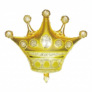 Elegante Globo de Corona de Dibujos Animados con Lámina Dorada de 75 cm, Decoración Festiva para Fiestas de Cumpleaños, Día de la Madre, Graduaciones - Product Image 1