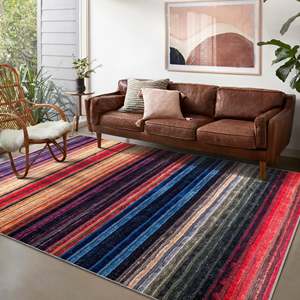 Modern Washable Woven <b>Rug</b> Multi-<b>Colour</b> by Netline Home - Product Image 5