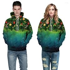 Sudaderas con capucha de invierno para hombre con bordado 3D personalizado-Suéteres navideños feos con diseño de Jersey 100% algodón - Product Image 2