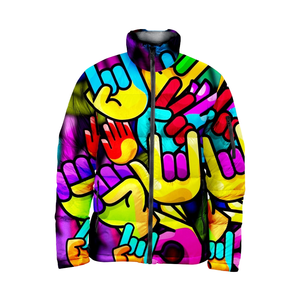 Chaquetas de Plumón Acolchadas de Poliéster de Alta Calidad con Logotipo Personalizado OEM 2025 para Hombre, Chaquetas de Invierno Premium Casuales con Cremallera Completa y Decoración de Bolsillos - Product Image 1