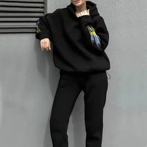 ชุดกีฬากางเกงกีฬามีฮู้ดแขนยาวสำหรับผู้หญิงชุดกีฬาขนแกะลำลองชุดวอร์มเสื้อผ้าผู้หญิงชุดวอร์มเสื้อผ้าฤดูหนาวแบบสวมหัว - Product Image 4