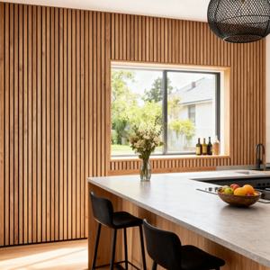 Paneles de <span class=keywords><strong>Pared</strong></span> de Madera MDF Akupanel, Paneles Acústicos Flexibles, <span class=keywords><strong>Panel</strong></span> de Techo Curvo, Paneles Tambour Modernos <span class=keywords><strong>para</strong></span> Sala de Estar - Product Image 6