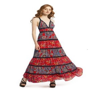 Robe chemise mi-longue en nylon/coton écologique pour femme, style décontracté pour les vacances d'été, très vendue - Product Image 1
