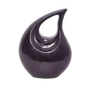 Urne pour cendres humaines Crémation pour cendres humaines Urne adulte en émail perlé noir larme pour urne moderne adulte - Product Image 4
