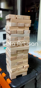 Blocs de construction en bois de hêtre naturel en gros, jeux de construction en bois, tours à empiler, jeux de plein air pour enfants - Product Image 4