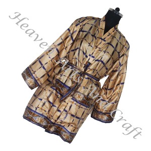 KS011 Beachwear Vintage Sari Kimono Short Manufacturer of Beachwear Vintage Sari Kimono Short <b>Cardigan</b> Vintage Sari Kimono Short - Product Image 5
