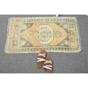 Tapis Vintage en Laine Turque de 17X32 pieds, Patchwork Beige et Bleu, Armure Plate, Support en Latex pour Décorations de Salon - Product Image 5