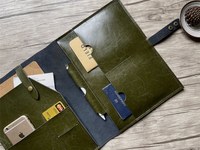 Meilleure vente A4 cadeau d'affaires en cuir porte-stylo entraîné et porte-carte fichier réunion organisateur combinaison dossier LP-0119