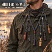 Cordon de fixation pour appels de canard camouflage, en coton écologique et imperméable, multi-boucles, pour la chasse au canard, à l'oie et aux oiseaux aquatiques