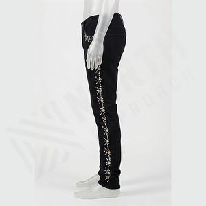 Nouveau jean en denim pour homme, dernière mode, personnalisé, de haute qualité, style streetwear, taille mi-haute, délavé, ample, style hip-hop, vente en gros - Product Image 3