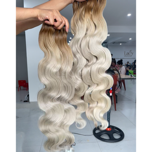 100% paquets de couleur de vague de corps de cheveux humains vietnamiens avec frontal ou fermeture cheveux bruts pour faire des perruques - Product Image 3